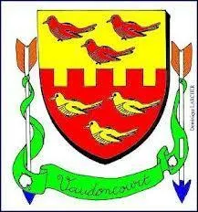 Je vous présente le blason de Vaudoncourt. Peuplé de 72 habitants, ce village lorrain de l'arrondissement de Verdun se situe dans le département ...