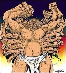 J'ai cent mains, cinquante têtes et elles crachent du feu. Je suis un des fils d'Ouranos. Mes deux frères s'appellent : Cottos et Gyes.