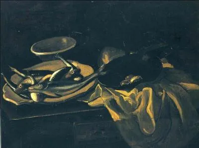 Qui a peint "Poissons à la poêlle" ?