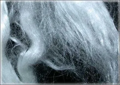 Elle donne des étoffes souples, douces, chères.
Quelle est l'origine de cette fibre, d'une très grande résistance, présentée en vrac sur l'illustration ?