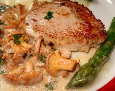 Quels champignons accompagnent ce filet de veau ?