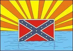 C'est un drapeau affiché dans 'Les Simpson". Il ressemble à celui d'un État américain. Mais lequel ?