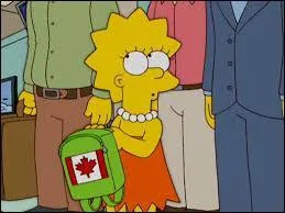 Quel est ce drapeau, collé sur le sac de Lisa ?