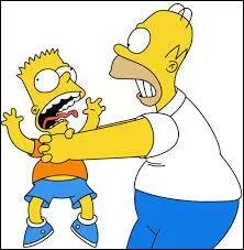 Que fait Homer à Bart quand il n'est pas sage ?