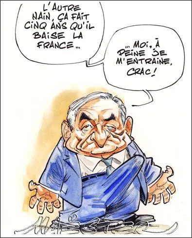 DSK pénètre dans un bar et s'assied à côté d'une superbe créature, à son poignet il a une très belle montre high-tech. Votre montre est magnifique lui dit la dame - Oui dit DSK, de plus elle a de nombreuses possibilités - Lesquelles dit la dame ? Eh bien par exemple, elle vient de me prévenir que vous ne portez pas de culotte - Ah bah ça ça m'étonnerait dit la dame, votre montre se trompe ...