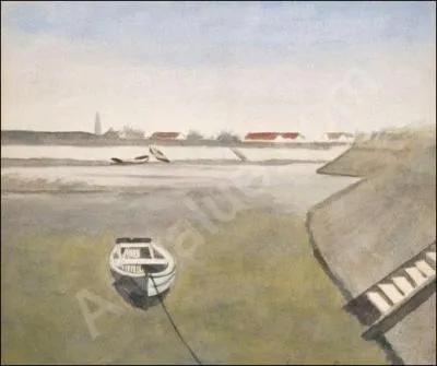 Qui a peint "Bateau au bassin d'Ostende" ?