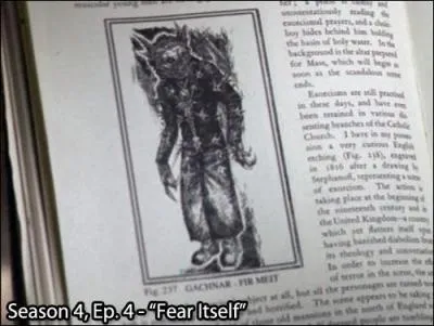 [Le Démon d'Halloween] Quelle phrase est marquée sous la photo de Gachnar dans le livre ?