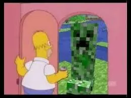 Homer ! Ca a sonné, peux-tu aller voir s'il te plait ! Quand Homer ouvre la porte, il découvre un... Creeper ! En espérant qu'il ne va pas s'exploser ! Mais cette créature se trouve dans quel jeu ? (C'est le jeu le plus vendu sur PC de l'histoire).