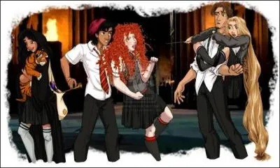 Quelle ambiance dans les couloirs de l'école ! Quels personnages sont envoyés à Gryffondor ?