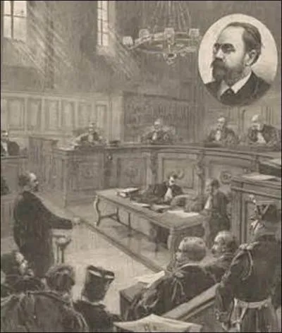 Le résultat ne se fait pas attendre, le gouvernement décide de porter plainte pour diffamation. Le procès s'ouvre le 07 février et dure quinze jours, il se voit condamné à la peine de 1 an de prison et 3 000F d'amende. Celui-ci se pourvoi en cassation. Acceptée, l'affaire doit être rejugée le 02 avril, mais est repoussée au 18 juillet. Sur les conseils de son avocat, ce dernier s'exile, mais où ?