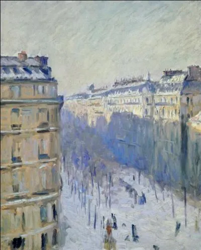 Qui a peint "Boulevard Haussman effet de neige" ?
