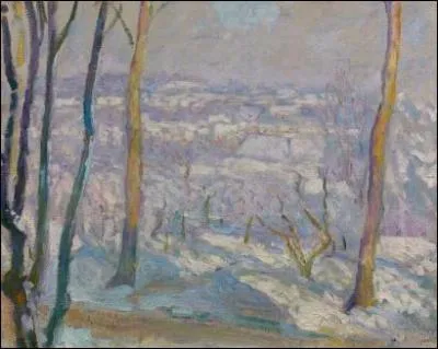Qui a peint "Montrévain sous la neige" ?