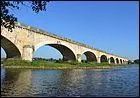 Le pont ferroviaire de l'Alleud, de 601 mètres de long sur la Loire a été construit en 1863 dans le Maine-et-Loire à :