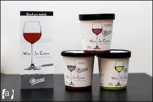 Quelle société propose des glaces au vin ?