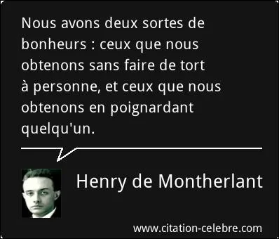 Je ressens un sentiment d'hostilité, qui me pousse à vouloir du mal, à faire du tort . Je suis...