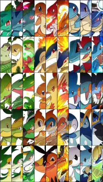 Quelle génération a connu des starters exclusivement monotypes ? 
(Ne pas se fier à l'image)