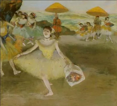 Qui a peint "Danseuse au bouquet saluant" ?