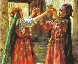 Qui a peint "Fillettes de Bou-Saada dansant ?