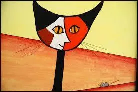 Cette aquarelle "Un chat" est de...