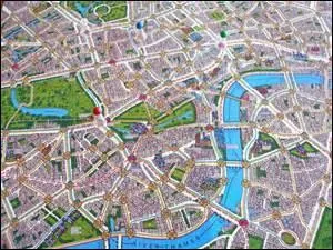 Des poursuivants coursent un fugitif dans les rues de Londres.