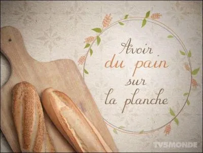 "Avoir du pain sur la planche" veut dire :
