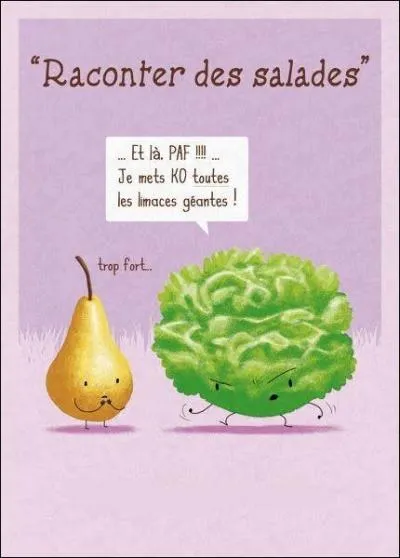 Quelqu'un qui "raconte des salades" :