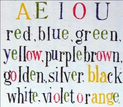 Qui a trouvé les couleurs des voyelles ?