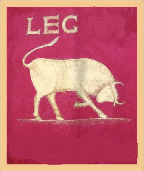 L'enseigne du taureau est représentée pour toutes les légions fondées sous ce personnage romain :