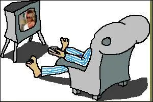 Il n'arrive pas à se décider, si bien qu'il « zappe » pour trouver une émission intéressante.