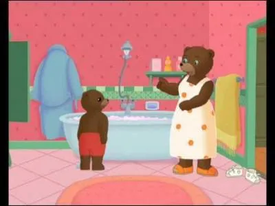 Quelles couleurs peut-on voir sur la robe de la maman de Petit Ours brun ?
