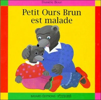 Quelles sont les couleurs que vous voyez sur le pull de Petit Ours brun ?