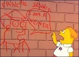 Martin Prince dénonce Bart car il a dessiné sur le mur de l'école. Dans quel épisode pouvez-vous voir cette scène ?