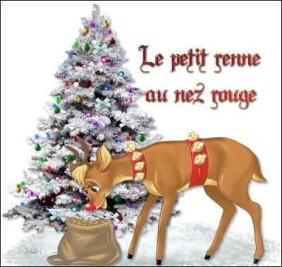Voici Rodolphe, le renne au nez rouge, mais qui sont les huit autres, et les plus anciens rennes du Père Noël ? Trouvez lequel n'en fait pas partie :