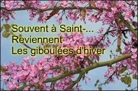 Si on en croit le proverbe, quand les giboulées d'hiver reviennent-elles ?