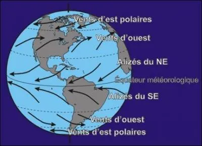 Les aliz&eacute;s sont responsables dans les territoires insulaires tropicaux...