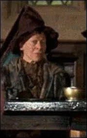 Pour me décrire physiquement, on pourrait dire : une vielle sorcière avec des cheveux courts. Je possède un monocle et fume la pipe.Comment m'appelle-t-on ?