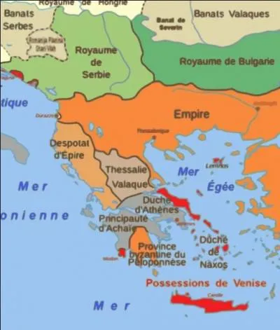 La principauté d'Achaïe (ou de Morée) fut une seigneurie franque fondée par Guillaume de Champlitte lors de la 4e croisade, 1202-1204. Où est-ce donc ?