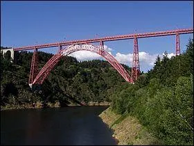 Quelle est cette commune où un ouvrage ferroviaire a été construit par Gustave Eiffel & Cie qui s'appelle le "Viaduc de Garabit" ?