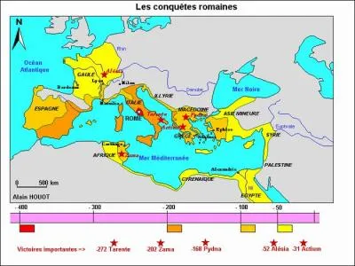 Vers quels espaces se font les conquêtes romaines ?