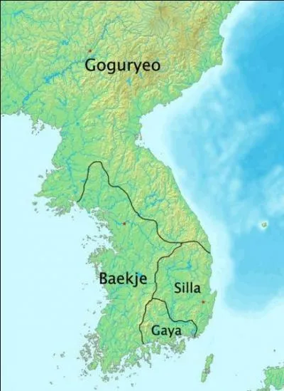 Avec Silla et Gaya, Beakje (de - 18 à 660) fut l'un des Trois Royaumes de la péninsule de/du ...