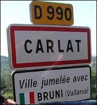 Dans le Cantal, il existe un village appelé "Carlat". Si je vous dis que je pense à une chanteuse mariée avec un ancien président de la République française, vous me direz que c'est :
