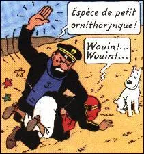 Parmi les jurons du capitaine Haddock, retrouvez celui qui signifie un être entre le singe et l'homme ?