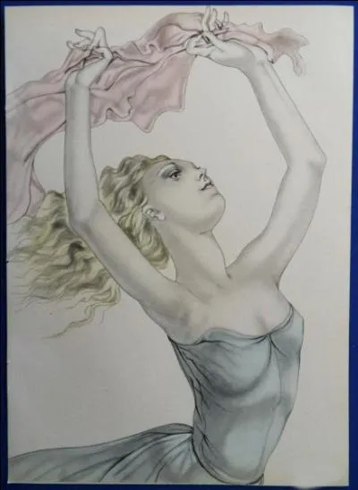 Qui a peint "Danseuse à foulard rose" ?