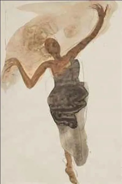 Qui est l'auteur de l'aquarelle "Danseuse cambodgienne"
