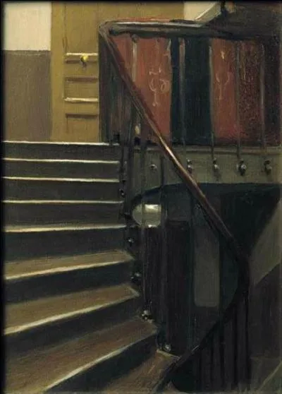 Qui a peint "Escalier au 48 rue de Lille, Paris" ?