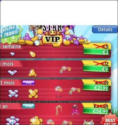 Le VIP est gratuit.