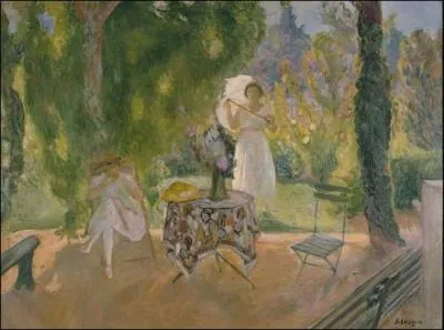 Qui a peint "Deux femmes dans un jardin en été " ?