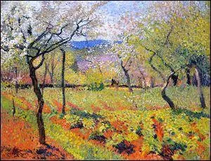 Qui a peint "Jardin fleurissant au printemps" ?