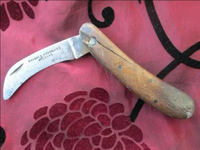 Jour 30. Instrument de jardinage servant à greffer les arbres fruitiers.