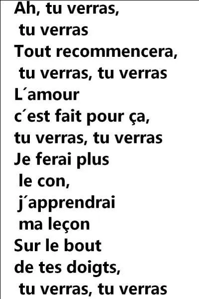 Quelle est la réponse ?